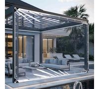 Bâche Imperméable en PVC Transparent 180 x 390 cm en PVC Bache de Protection Exterieur Voiture Epaisse Multifonction pour Meubles de Jardin, Couleur Transparente