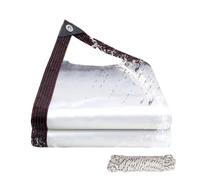 Bâche Imperméable en PVC Transparent avec Œillets 100 x 810 cm Utilisable en Extérieur Bâche de Protection avec Œillets pour Balcon, Pare-Vent, Bac à Sable, Extérieur, A