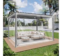 Bâche imperméable en PVC transparent pour auvent, terrasse, clôture, isolation anti-âge, 500 g/m², 3,5 x 5,3 m, 0,35 mm