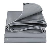 Bâche imperméable et résistante 3 x 4 m pour Caravane, auvent, Tente, Protection du mobilier, Protection Contre la Pluie, épaisseur 0,40 mm, Grise, Usage extérieur Durable