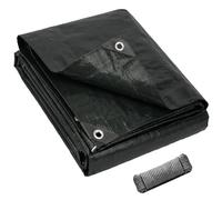 Bâche Imperméable et Résistante 370 x 460 cm Couverture Textile de La Gamme Premium 140 G M², Taille et Couleur Personnalisable Bâche de Remorque for Garden, Roof & Patio, Noir