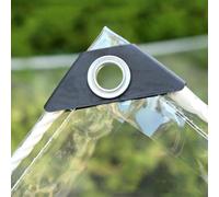 Bâche Imperméable et Résistante 370 x 460 cm Polyéthylène - 500G M² - Bâche avec Œillets Anti UV Toile de Protection de Recouvrement pour Jardin, Piscine, Bois, Transparent