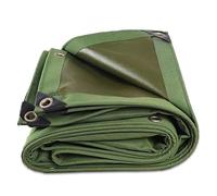 Bâche imperméable et résistante 600 g/m² en Toile Verte avec œillets, idéale pour Le Camping et Les Fortes pluies. Résistante aux UV et Durable. Dimensions : 5 x 6 m.