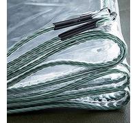 Bâche imperméable et résistante avec bâche en plastique transparent renforcée, résistante aux UV, à la poussière, à la pluie, extra épaisse (0,3 mm/365 g/m²), 2 × 2 m