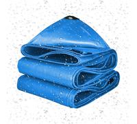 Bâche Imperméable Étanche 330 x 740 cm Imperméable Bâche Industrielle Trous Soudés Renforcés pour Meubles de Jardin Bois Piscine Trampoline, Bleu