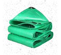 Bâche Imperméable Étanche 390 x 640 cm Imperméable Bâche Industrielle Trous Soudés Renforcés pour Meubles de Jardin Bois Piscine Trampoline, Vert