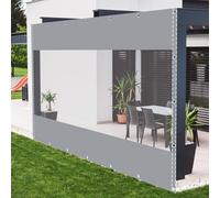 Bâche imperméable grise 2 x 5,8 m avec œillets 500 g/m² en PVC pliable pour pavillons, balcons, jardins, auvents, serres, animaux domestiques, clapier, toit.