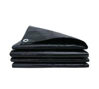 Bâche imperméable pour jardin, construction et bois, résistante aux UV et double face, robuste verte, utilisable également comme tapis de sol, noir, 200 x 400 cm