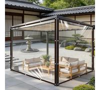 Bâche Imperméable pour L'Extérieur 160 x 180 cm avec Œillets - Imperméable - Transparent Résistant Aux UV Film de Construction pour Jardin, Camping, Bois, Transparent