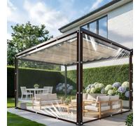 Bâche Imperméable pour L'Extérieur 370 x 460 cm PE Imperméable Résistante Aux Déchirures UV Intempéries, Bâches Multiusage Bâche en Plastique pour Jardin, Piscine, Bois, Transparent
