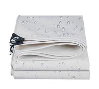 Bâche imperméable Robuste 600 g/m² épaisse avec œillets, 1 m x 2 m, 1,6 MX 3 m, 3 m x 4 m, 4 m x 5 m, bâche en Toile Blanche Durable pour extérieur, Jardin, pêche, Meubles, Caravane(1x5m)