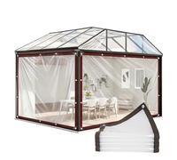 Bâche imperméable tarp PE Transparent écologique - Auto-nettoyant, Anti-oxydant & Dense, Non-Toxique, Polyvalente pour Camping, Jardin Vertical et abri de matériaux 2.5×4.5m