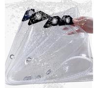 Bâche Imperméable Transparente 150 x 340 cm Imperméable et Epaisse Multifonction PVC Protection Baches Epaisse Multifonction pour Meubles de Jardin, Couleur Transparente