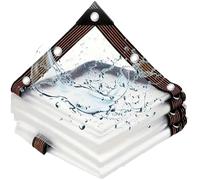 Bâche Imperméable Transparente 185 x 220 cm Bâche Armée Transparente 80 G M², Indéchirable, sur Mesure Muiti-Usage pour Meubles de Jardin, Piscine, B
