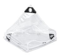 Bâche Imperméable Transparente 2.6 x 6 m avec Oeillets, Imperméable, Anti-Déchirure, avec Corde de Bâches, Bâche de Recouvrement pour Meubles de Jardin, A