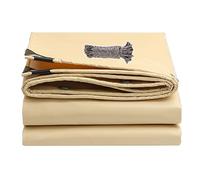 Bâche Imperméable Transparente avec Œillets 2 x 5 m Ultra Résistante 500 G/M², Étanche, Peut Être Personnalisé Bache de Protection Exterieur pour Serre Jardin Pergola Piscine, Beige