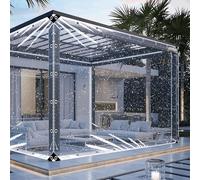Bâche Imperméable Transparente avec Oeillet 150 x 430 cm avec Œillets Bache de Protection Exterieur Transparente Isolation des Plantes pour Terrasse, Balcon, Jardin, Couleur Transparente