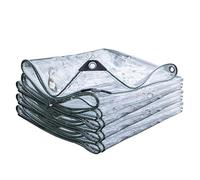 Bâche imperméable transparente très résistante avec bâche en PVC transparent de 420 g/m² pour une protection extérieure coupe-vent durable et polyvalente pour le camping, le jardinage et la
