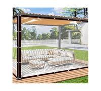 Bâche imperméable transparente très résistante de 1,2 x 2 m avec œillets pour utilisation en extérieur, tonnelle et abri