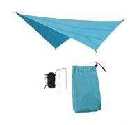 Bâche imperméable ultra légère avec protection UV et coins renforcés, abri d'extérieur multifonction pour camping, pique-nique, jardinage et tion (bleu)
