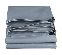 Bâche imperméable Ultra-résistante 4 x 6 m, 0,40 mm d'épaisseur, Grise, Protection de Sol Contre la Pluie pour auvent, Tente, mobilier, Caravane - Bâche de Protection avec œillets