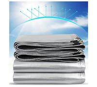 Bâche imperméable Ultra-résistante avec œillets renforcés - Bâche épaisse en PE, Protection extérieure Durable pour Le Camping, Grise, 3 x 5 m - Protection résistante aux intempéries