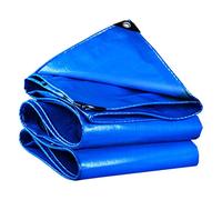Bâche imperméable Ultra-résistante avec œillets renforcés - Bâche épaisse en polyéthylène pour Le Camping, 10 x 10 m, Bleu - Protection Durable, résistante aux intempéries et Polyvalente