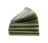 Bâche imperméable Ultra-résistante, Toile épaisse 450 g/m², Toile d'ombrage extérieure, résistante aux UV, Vert armée, 2 x 2 m, idéale pour Les camions et Le Camping