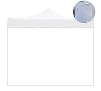 Bâche latérale 3 x 2 m blanche imperméable de rechange pour tonnelle refermable 3 x 3 m