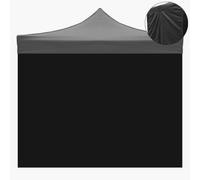 Bâche latérale Noire imperméable de Rechange 3x2m pour tonnelle Pliante