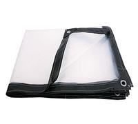Bâche légère et imperméable avec œillets - Bâche transparente de 5 mm en polyester pour camping en plein air - Utilisation polyvalente - 2 x 2 m