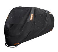 Bache Moto Exterieur Etanche Housse Protection Moto en Tissu Oxford 300D Noire Imperméable Anti-poussière Anti-Pluie Anti-Neige Anti-UV Housse De Moto