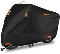 Bache Moto Exterieur Etanche pour Peugeot V Clic 2007-2013, Housse Impermeable Poussière Pluie Neige UV Hiver Été, Etanche avec Trous Serrure,Black-420D