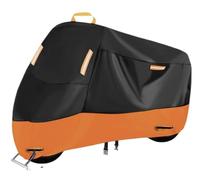 Bache Moto Housse de Moto for Scooter d'extérieur | Bouclier pare-soleil de base for utilisation en plein air de moto de scooter(Black Orange Splice,XX-Large)