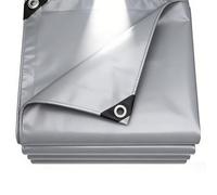 Bâche Multi-Usage 220 x 380 cm Imperméable, Ultra Lourde et Résistante, Anti UV, Anti-Déchirure et Résistante avec Oeillets Bâche pour L'Extérieur pour Meubles, Jardin, Gris