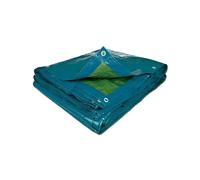 TERRE JARDIN - Bâche de Protection Extérieur, 10 x 15 m - Bâche Multi-Usage Résistante, Polyéthylène 70 g/m², Anti UV - Bâche pour Bois de Chauffage - Œillets en Aluminium - 10 x 15 - Bleu