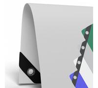 Bâche multi-usages 1,5 x 12 m - 180 g/m² blanche, résistante aux UV, imperméable, PE/PVC, indéchirable, pour l'extérieur et l'intérieur, avec œillets en aluminium