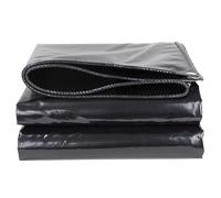 Bâche noire imperméable et robuste de 1,5 x 3 m pour meubles et caravane avec œillets pour camping, jardin, tapis de sol, durable, polyvalente, protection extérieure