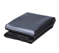 Bâche noire PEHD pour bassin de jardin, disponible en 4 x 6 m, 5 x 8 m, 6 x 10 m, 7 x 12 m, 10 x 15 m - Idéal pour piscine, jeux d'eau et aménagement paysager (2 x 8 m)