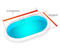 Bâche opaque pour piscine enterrée Ovale