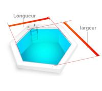 Bâche opaque pour piscine hors sol Hexagonale