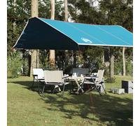 Bâche Oxford 210D bleue, 420 x 440 cm, imperméable, avec revêtement en polyuréthane, indéchirable, protection UV, légère, portable, pour camping, extérieur, plage, protection contre le vent et la