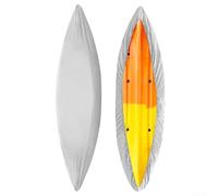 Bâche Oxford 210D pour kayak, imperméable, anti-poussière et résistante aux UV, pour le stockage extérieur de kayak, canoë et petits bateaux de pêche (3,6 - 4 m, argenté)