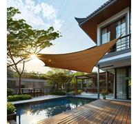 Bâche pare-soleil d'extérieur en maille bloquant les UV pour terrasse, jardin, cour - Bâche d'ombrage durable et couverture de pergola pour une protection solaire ultime - 7,9 x 14,9 m
