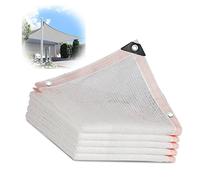 Bâche pare-soleil résistante aux UV avec œillets pour jardin, terrasse, voiture, auvent, couverture d'ombrage à 90 %, disponible en blanc, tailles : 1 x 1 m à 6,1 x 7,9 m