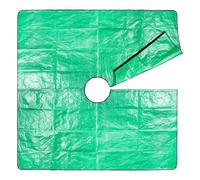 Bâche paysagère pour taille de buissons - 200 x 200 cm - Avec trou de 30,5 cm - Imperméable - Collection de feuilles - Fermeture facile - Attrape-taille d'arbustes