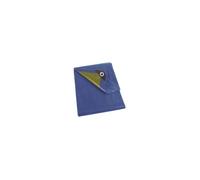 Perel Bâche, bâche imperméable, bache de Protection extérieur, hivernage, très résistante, 28 œillets, Angles renforcés, rectangulaire, Bleu/Vert, 110 g/m², 6 x 8 m