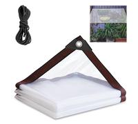 Bache Pergola Jardin Exterieur en PVC 1×2M avec Œillets et Corde Transparente Bâche de Protection Extérieur Impermeable Bâche Foin Isotherme Poulailler pour Jardin Camping Serre Balcon bac à Sable