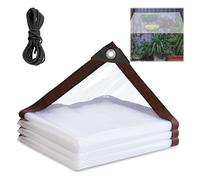 Bache Pergola Jardin Exterieur en PVC 2×2M avec Œillets et Corde Transparente Bâche de Protection Extérieur Impermeable Foin Isotherme Poulailler pour Plantes Meubles Bateau Camion Bois de Chauffage