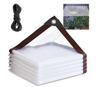 Bache Pergola Jardin Exterieur en PVC 2×3M avec Œillets et Corde Bâche de Protection Extérieur Impermeable Foin Isotherme Poulailler 3x2 Contre Le Vent/bac Sable Cage à Lapin/Jardin d'hiver